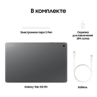  Samsung Galaxy Tab S10 FE+, 2025, 12/256 , Wi-Fi + Cellular,  ,  (,  4)