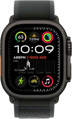 - Apple Watch Ultra 2 (2024) 49mm Black Titanium Case with Black Trail Loop (,  1)