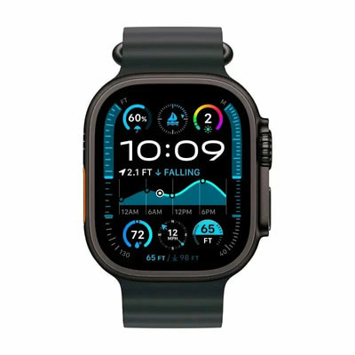 - Apple Watch Ultra 2 (2024) GPS + Cellular 49mm Black Titanium Case with Black Ocean Band (,  2)