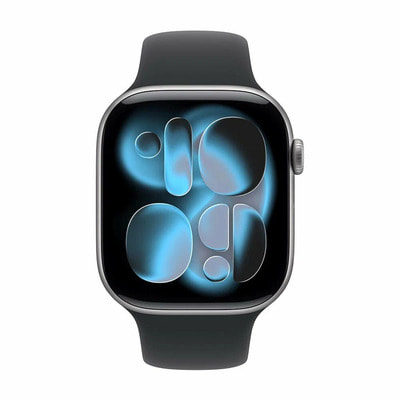   Apple Watch Series 11, 42mm, Space Gray Aluminum Case with Black Sport Band (,  1)