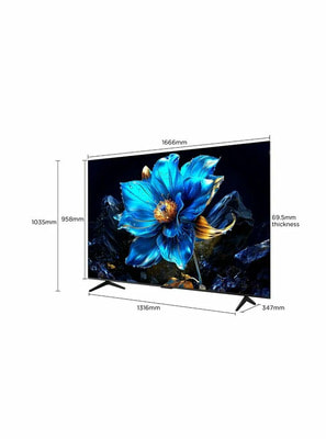Телевизор TCL 75P7K 75" (190.5 см) / Direct LED, QLED, 4K UltraHD (вид 4) Телевизор TCL 75P7K 75" (190.5 см) / Direct LED, QLED, 4K UltraHD (фото, вид 4)