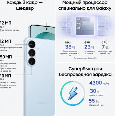�������� Samsung Galaxy S26 12/512 �� Dual: nano SIM + eSIM Sky Blue (�������) (����, ��� 2)