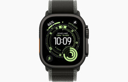   Apple Watch Ultra 3 (2025) 49  GPS + Cellular Black Titanium Case with Black Trail Loop.  2