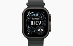   Apple Watch Ultra 3 (2025) 49  GPS + Cellular Black Titanium Case with Black Ocean Band.  2