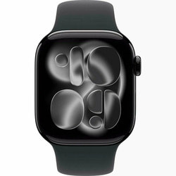   Apple Watch Series 11 GPS 46  JetBlack Aluminium Case with Sport Band.  2