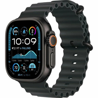 - Apple Watch Ultra 2 (2024) GPS + Cellular 49mm Black Titanium Case with Black Ocean Band ()