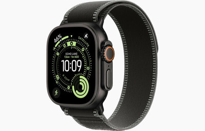   Apple Watch Ultra 3 (2025) 49  GPS + Cellular Black Titanium Case with Black Trail Loop ()