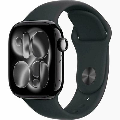   Apple Watch Series 11 GPS 46  JetBlack Aluminium Case with Sport Band ()