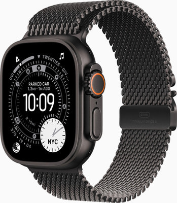 Умные часы Apple Watch Series Ultra 3, 49 мм, GPS+Cellular, Black/Black Milanese Loop Умные часы Apple Watch Series Ultra 3, 49 мм, GPS+Cellular, Black/Black Milanese Loop (фото)