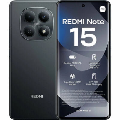 �������� Xiaomi Redmi Note 15 4G 6/128Gb, AMOLED, NFC, Midnight Black (������) (����)