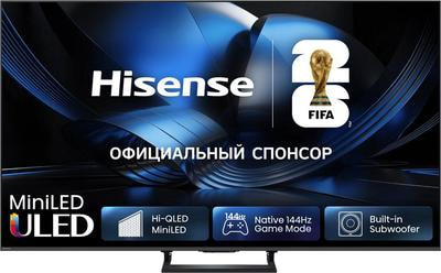 Телевизор Hisense 55" Mini-LED 55U7S, 3840 × 2160, VA, 144 Гц, Wi-Fi 5, Bluetooth 5.4, черный Телевизор Hisense 55" Mini-LED 55U7S, 3840 × 2160, VA, 144 Гц, Wi-Fi 5, Bluetooth 5.4, черный (фото)