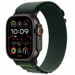 - Apple Watch Ultra 2 (2024) 49mm Black Titanium Case with Dark Green Alpine Loop