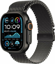   Apple Watch Ultra 2 (2024) 49  Black Titanium Case GPS + Cellular, Black Milanese Loop